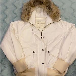 Vince white and beige coat.